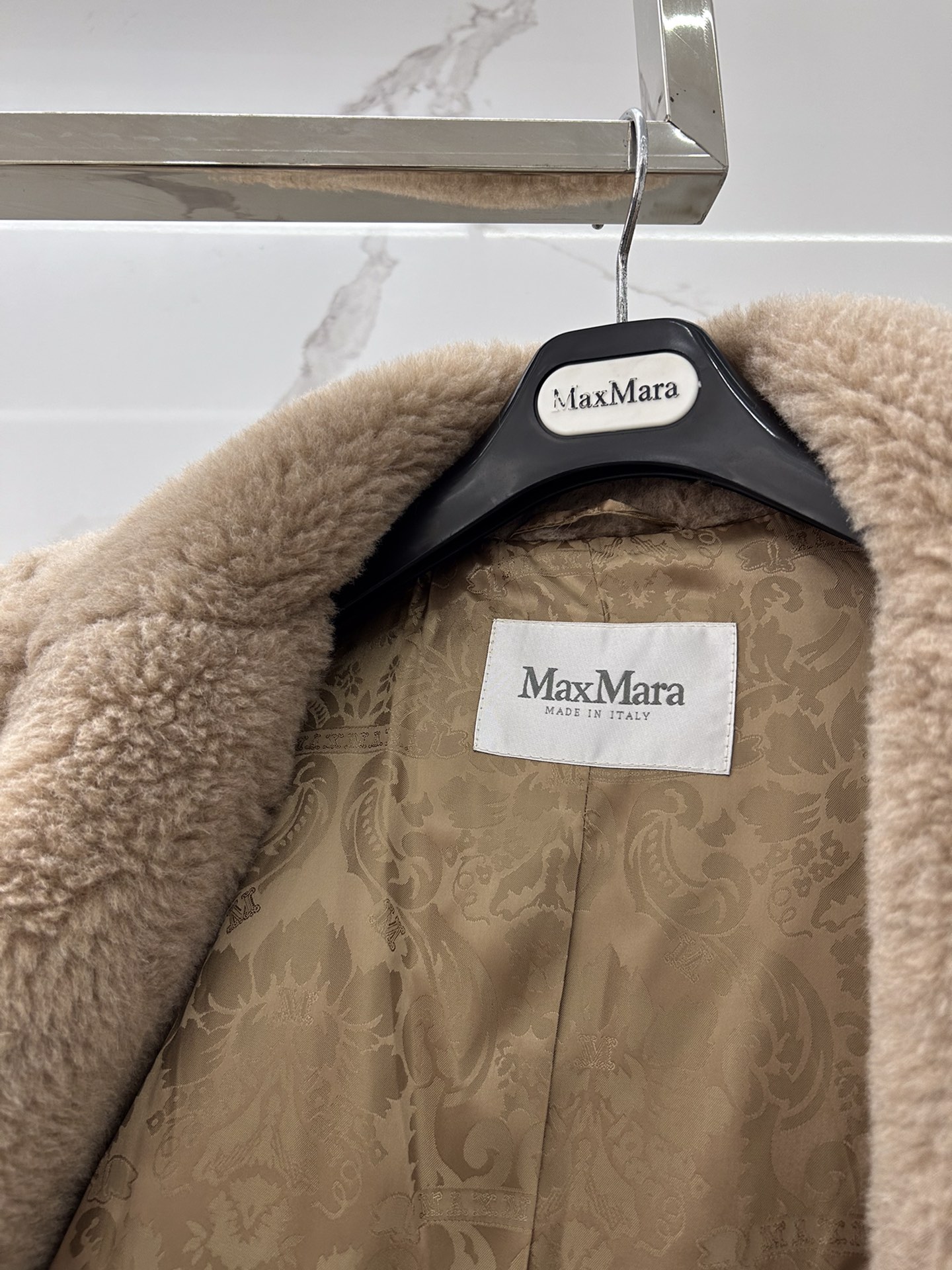 Max Mara Teddy fur long coat Size XS-M