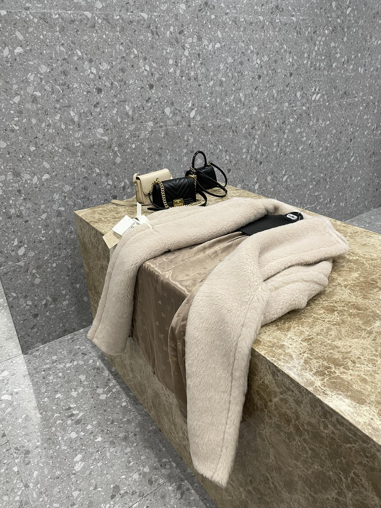 Max Mara Teddy fur long coat Size XS-M