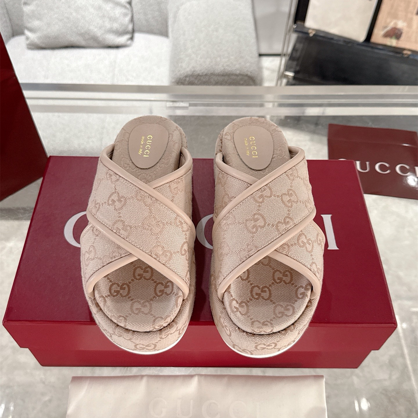 Gucci Platform Sandal Slippers Size 36-44