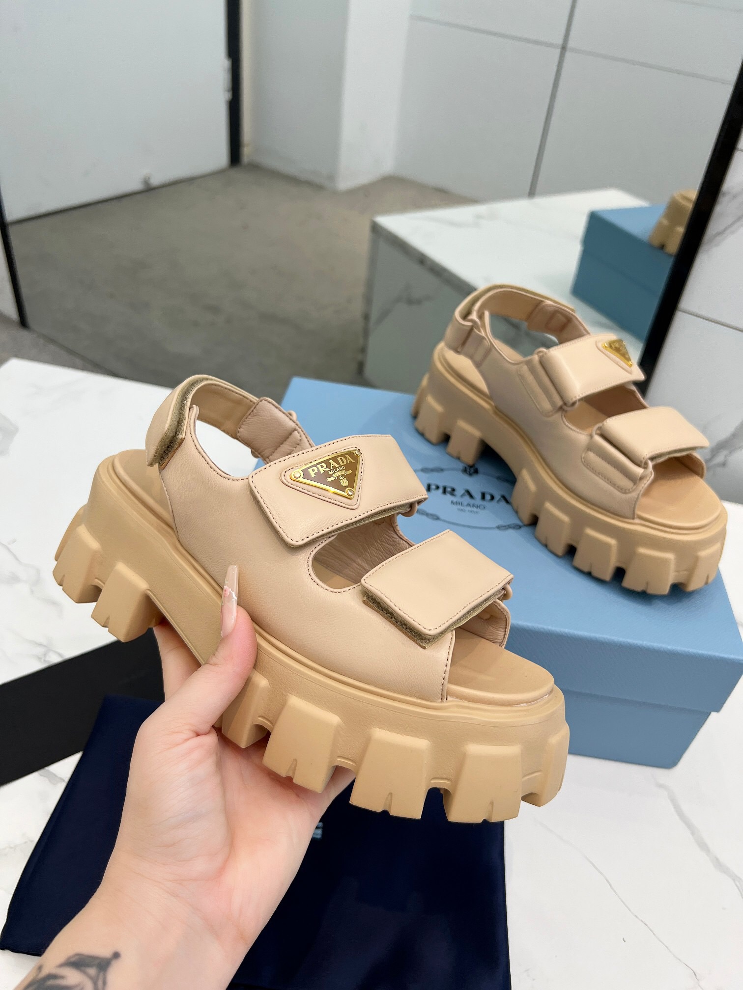 Prada 2024 New Monolith sandals Size 36-41