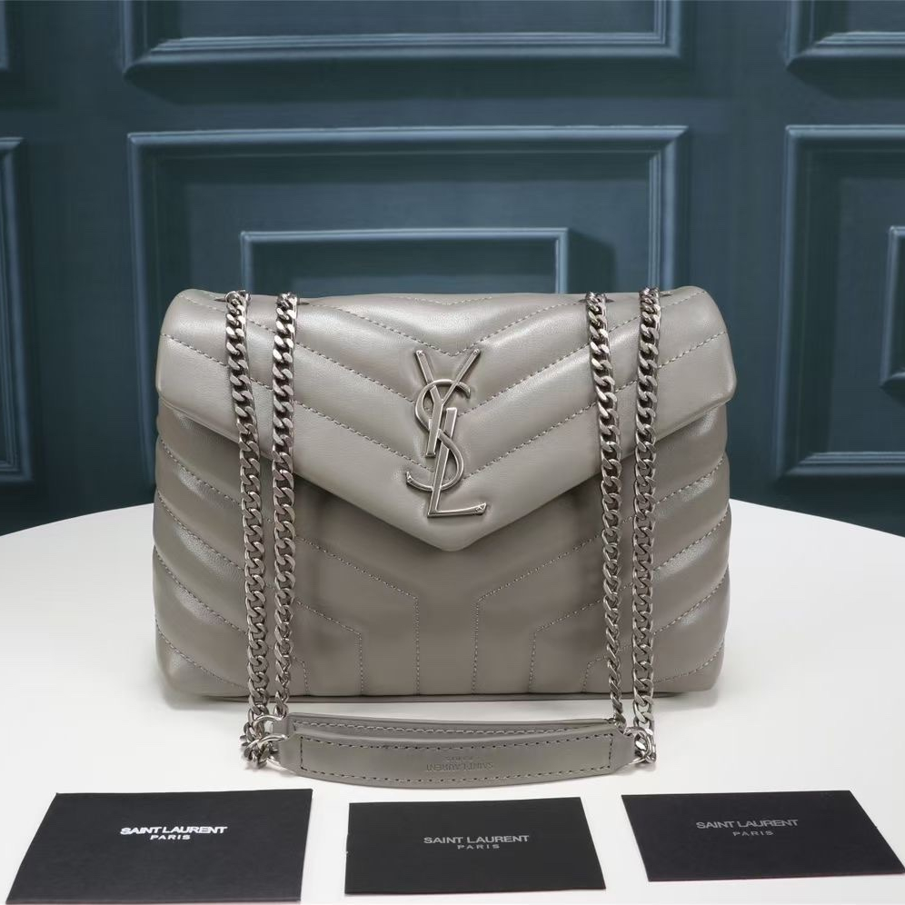 YSL Lou Lou Puffer Women Shoulder Bags Size 24cm