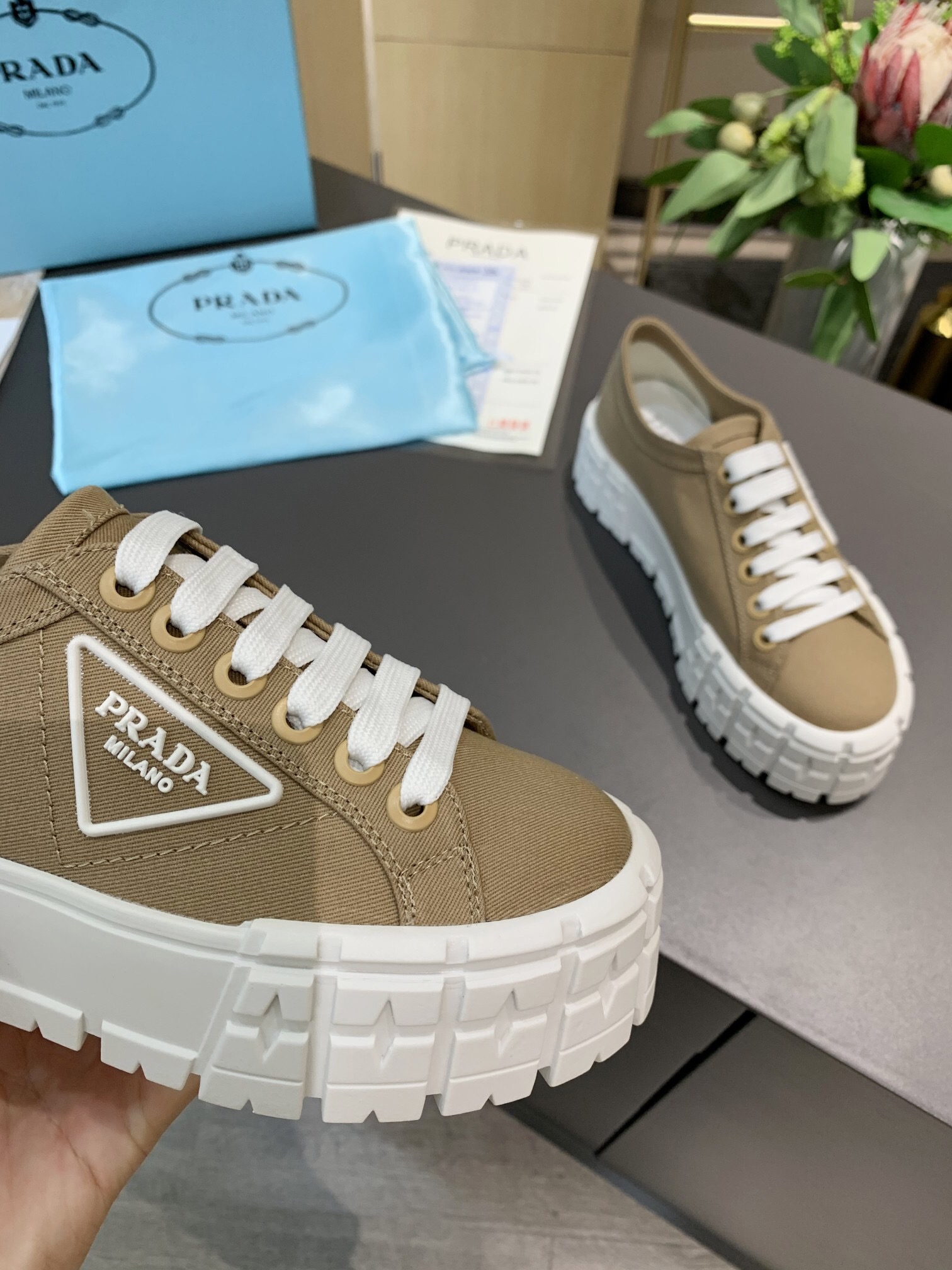 Prada 2024 New Double Wheel Re-Nylon gabardine Sneaker Size 36-41