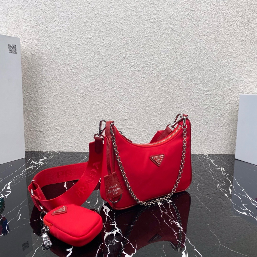 Prada 1BH204 Redition 2005 Women Bags Canvas 22*12*6cm