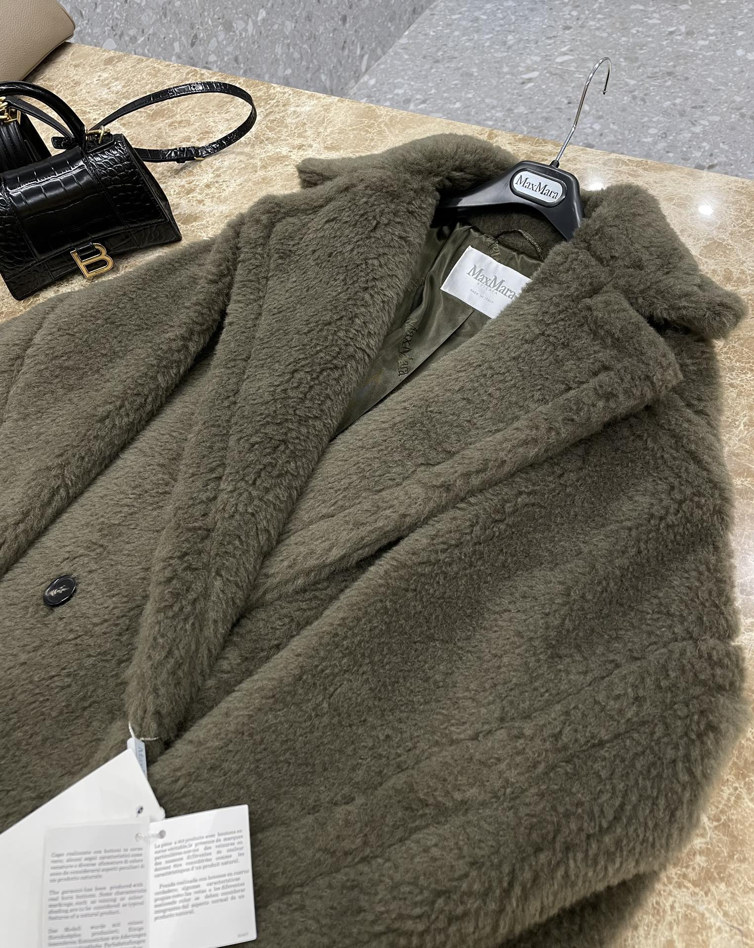 Max Mara Teddy fur long coat Size XS-M
