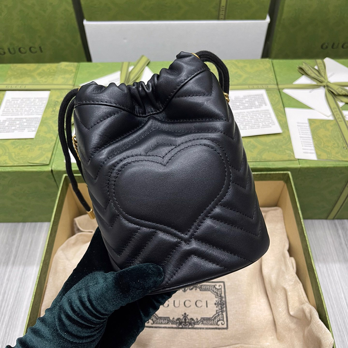 Gucci GG Marmont Bucket Bags For Women Size 17*13cm