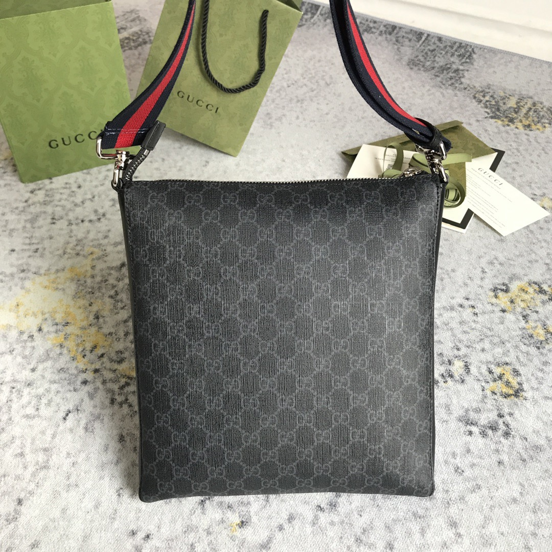 Gucci GG Supreme Black Messenger Bags for Men 2-Size