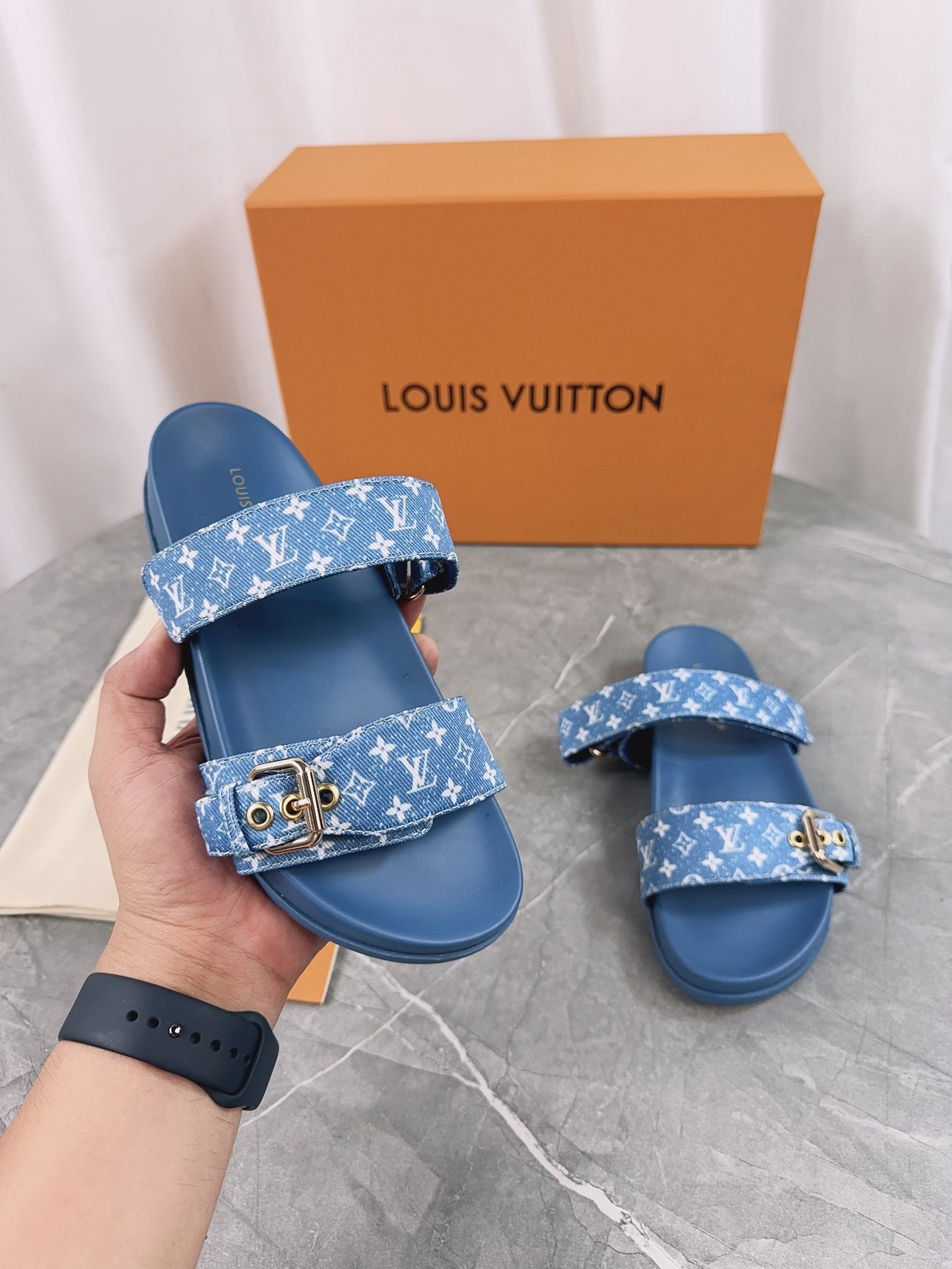 Louis Vuitton Pool Pillow Flat Comfort Slippers Size 36-46
