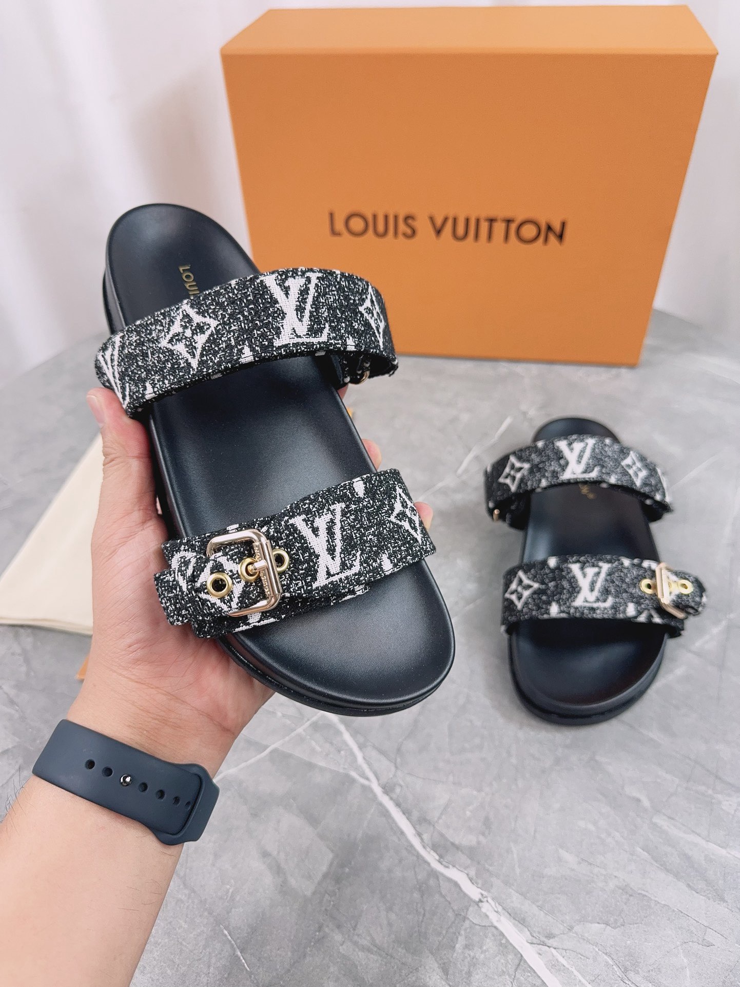 Louis Vuitton Pool Pillow Flat Comfort Slippers Size 36-46