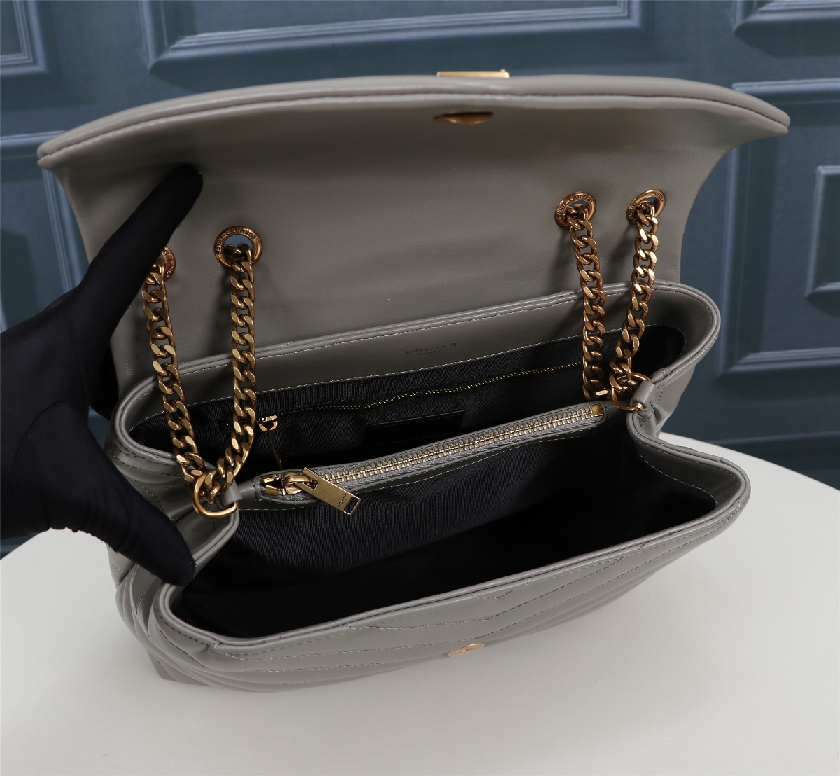 YSL Lou Lou Puffer Women Shoulder Bags Size 24cm