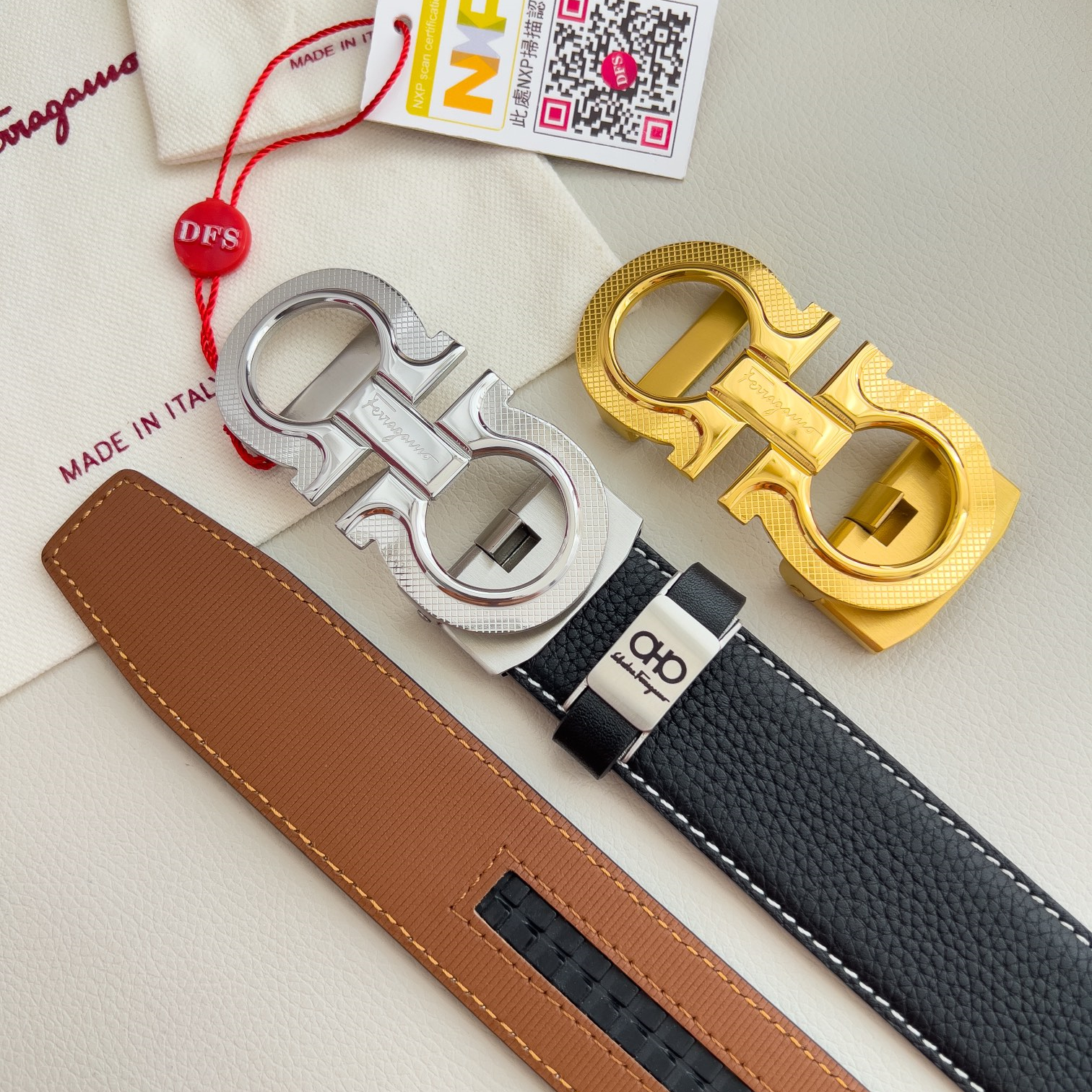 Ferragamo Men Belt Width 3.5cm