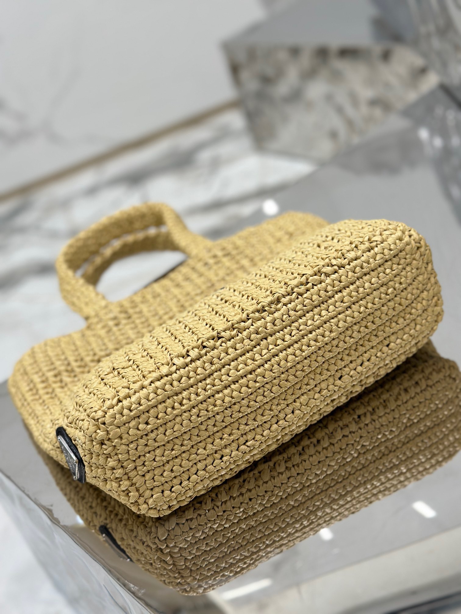 Prada 1BG422 Small crochet tote Bag Size 24*24*8cm