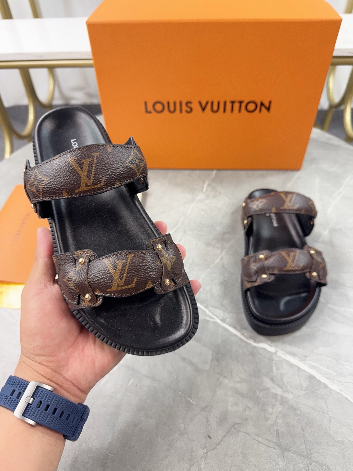 Louis Vuitton Pool Pillow Flat Comfort Slippers Size 36-46