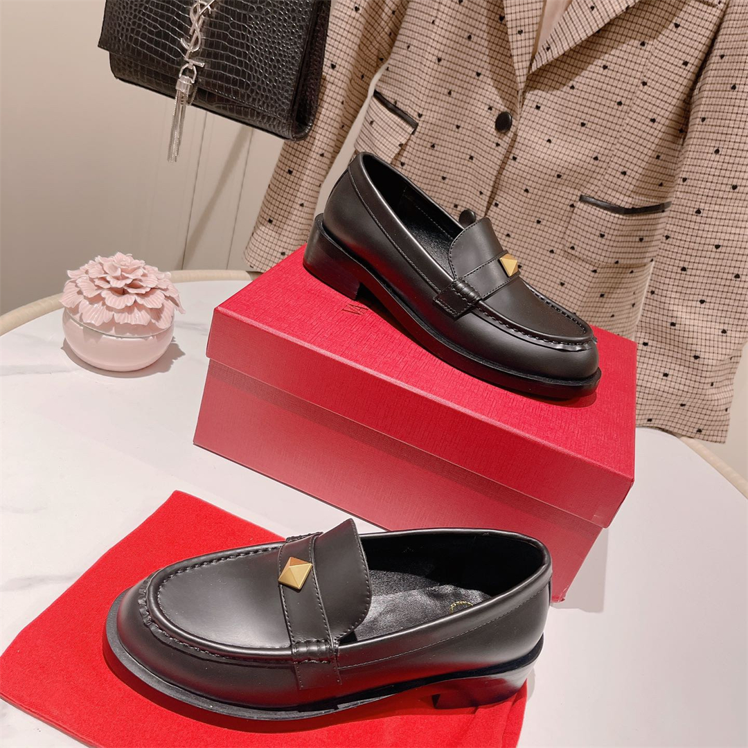 Valentino Roman Stud Brushed Calfskin Loafer Size 36-41
