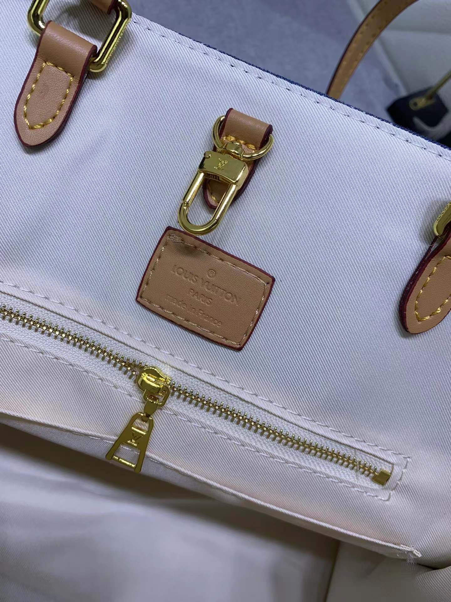 Louis Vuitton Monogram Onthego Denim Cowboy Women Shopping Bags 35*27*14cm