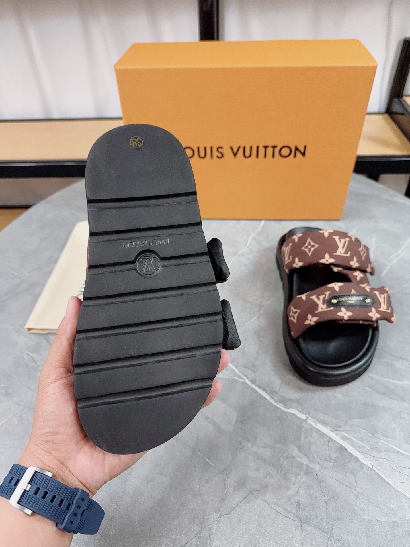 Louis Vuitton Pool Pillow Flat Comfort Slippers Size 36-46