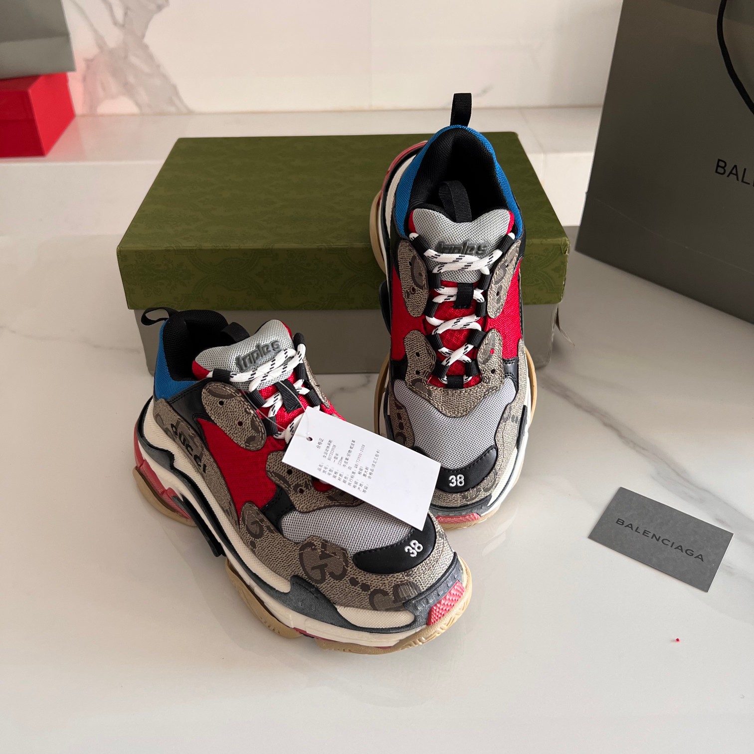 Balenciaga & Gucci Triple S Sneaker Unisex Size 35-45