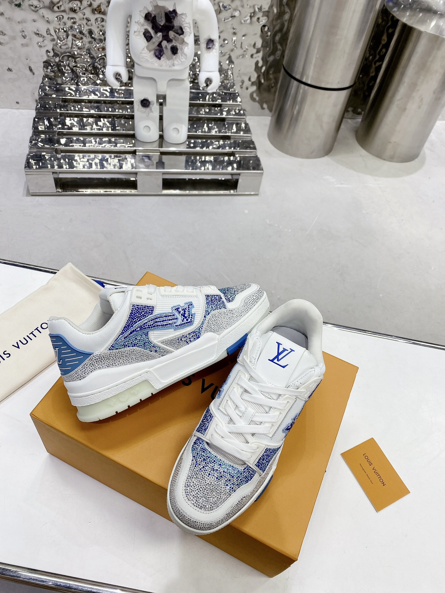 Louis Vuitton LV Trainer Diamond Sneaker Size 36-46