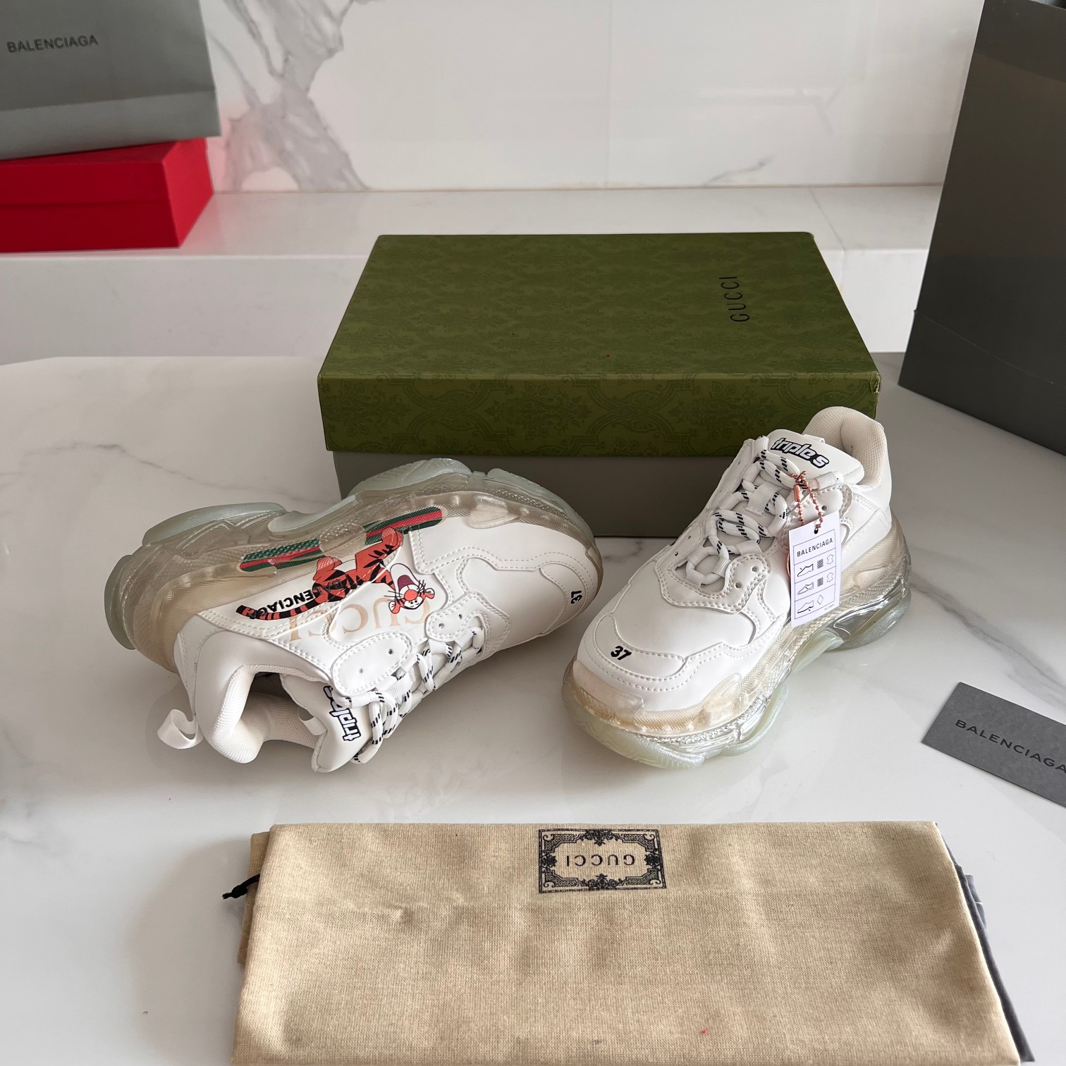 Balenciaga & Gucci Triple S Sneaker Unisex Size 35-45