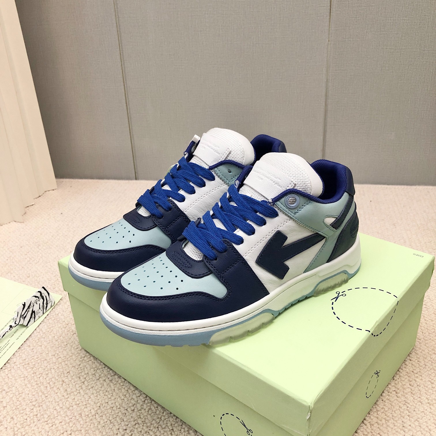 OFF White Out of Office Calf Leather Sneaker Size 35-46  6-Color