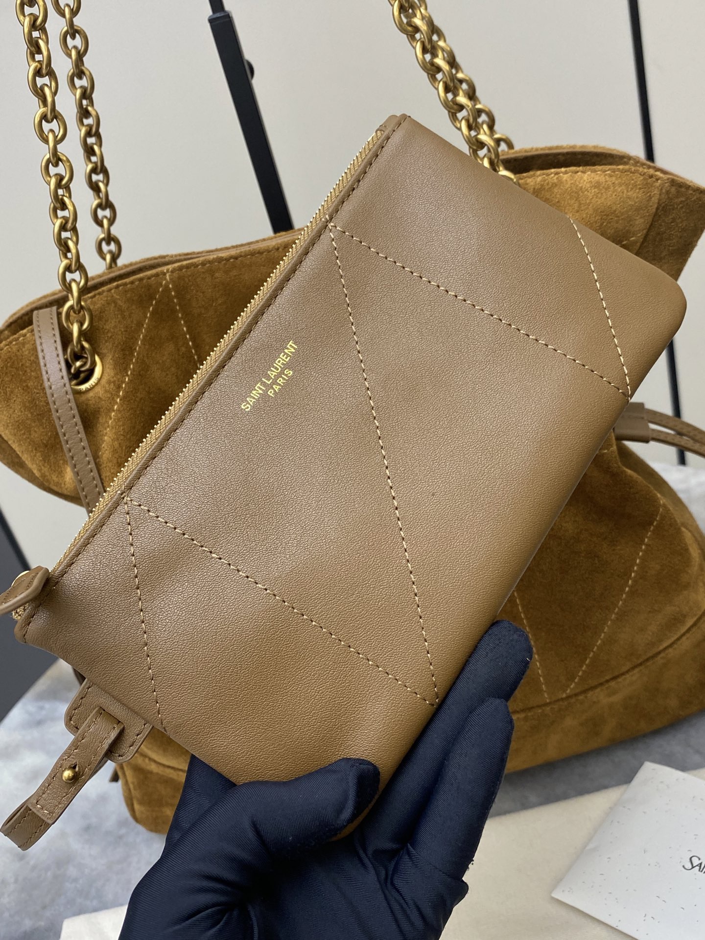 YSL Jamie 4.3 Large Pochon Women Shoulder Bags Size 27*29*11cm