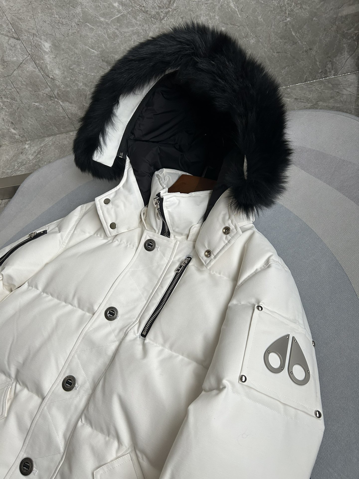 Moose Knuckles 06 Men Winter Jacket Size S-XXL White