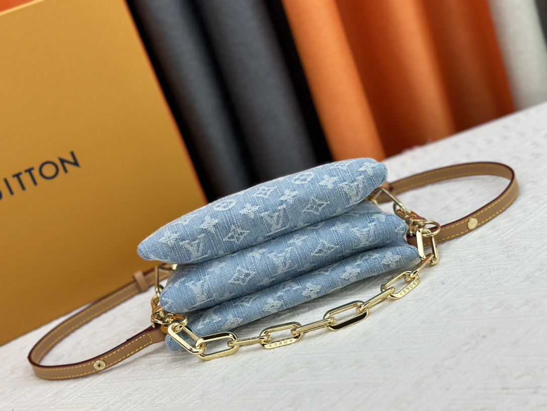 Louis Vuitton M11401 Coussin BB Denim Cowboy Shoulder Bag Size 21*16*7cm