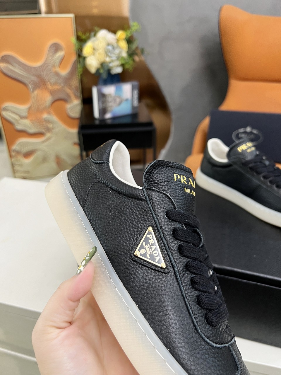 Prada Lane Deer Leather Sneakers Size 36-45
