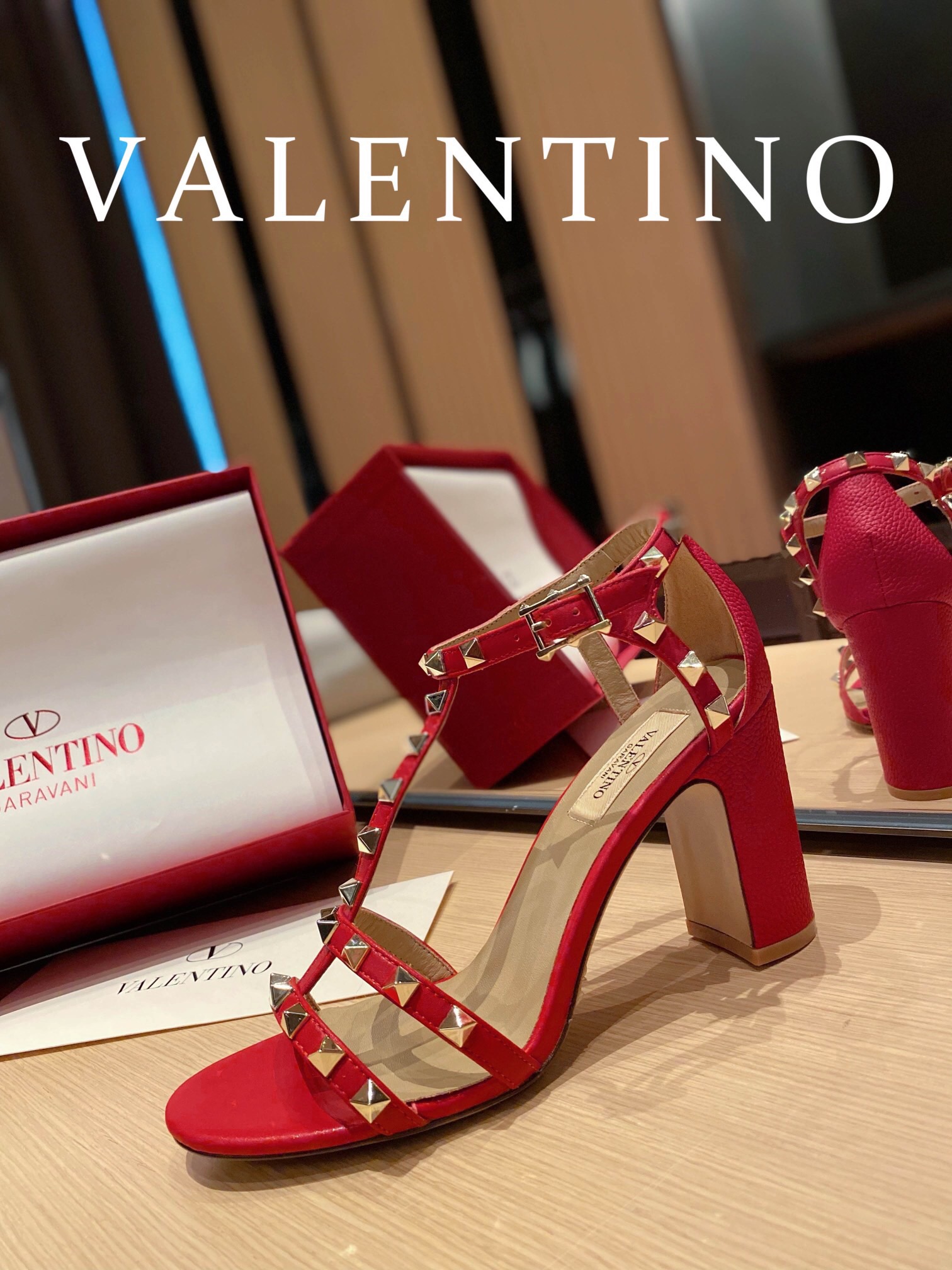 Valentino Rockstud Ankle Strap Pumps Size 35-41 5-Color