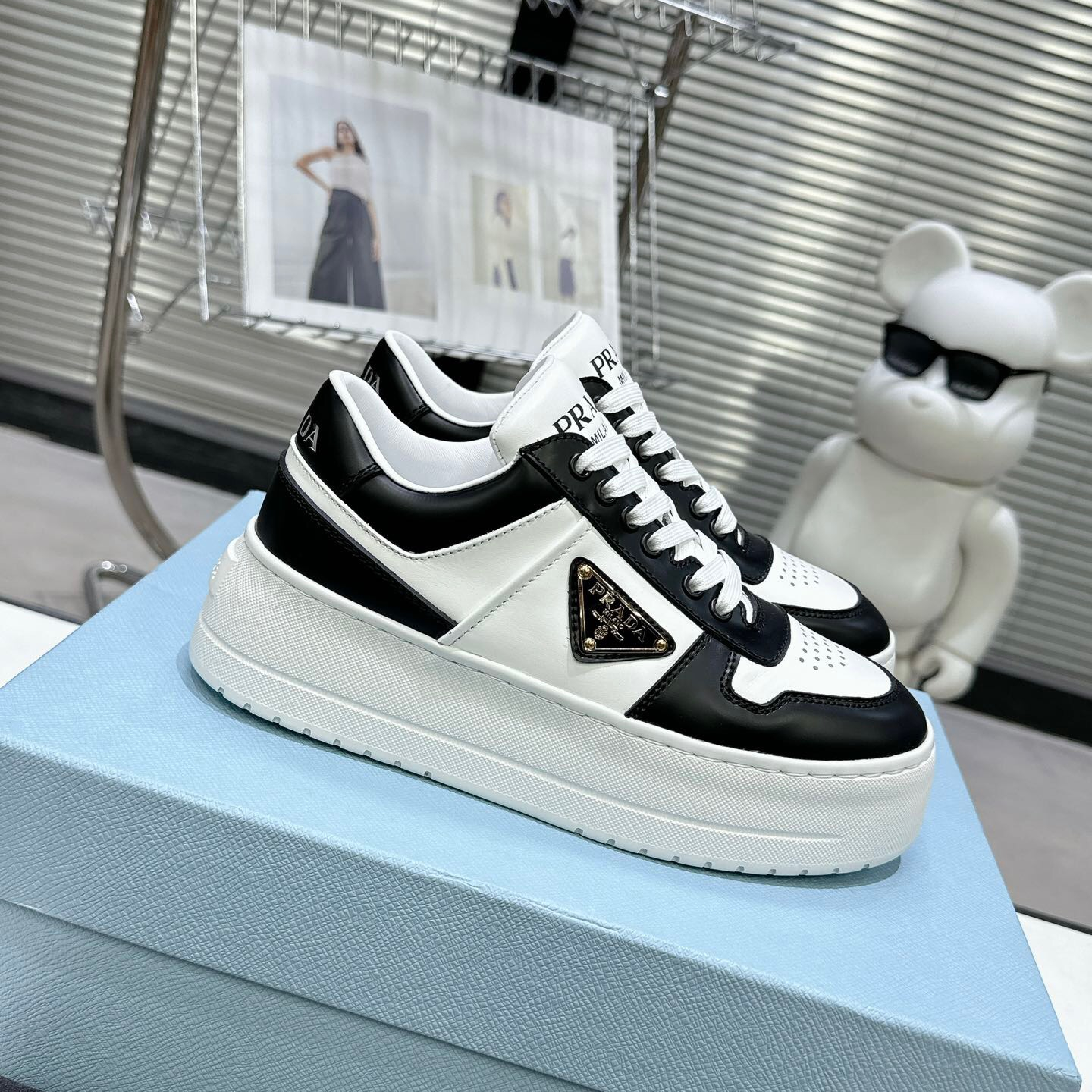 Prada 2024 New Downtown Bold leather Sneaker Size 36-41