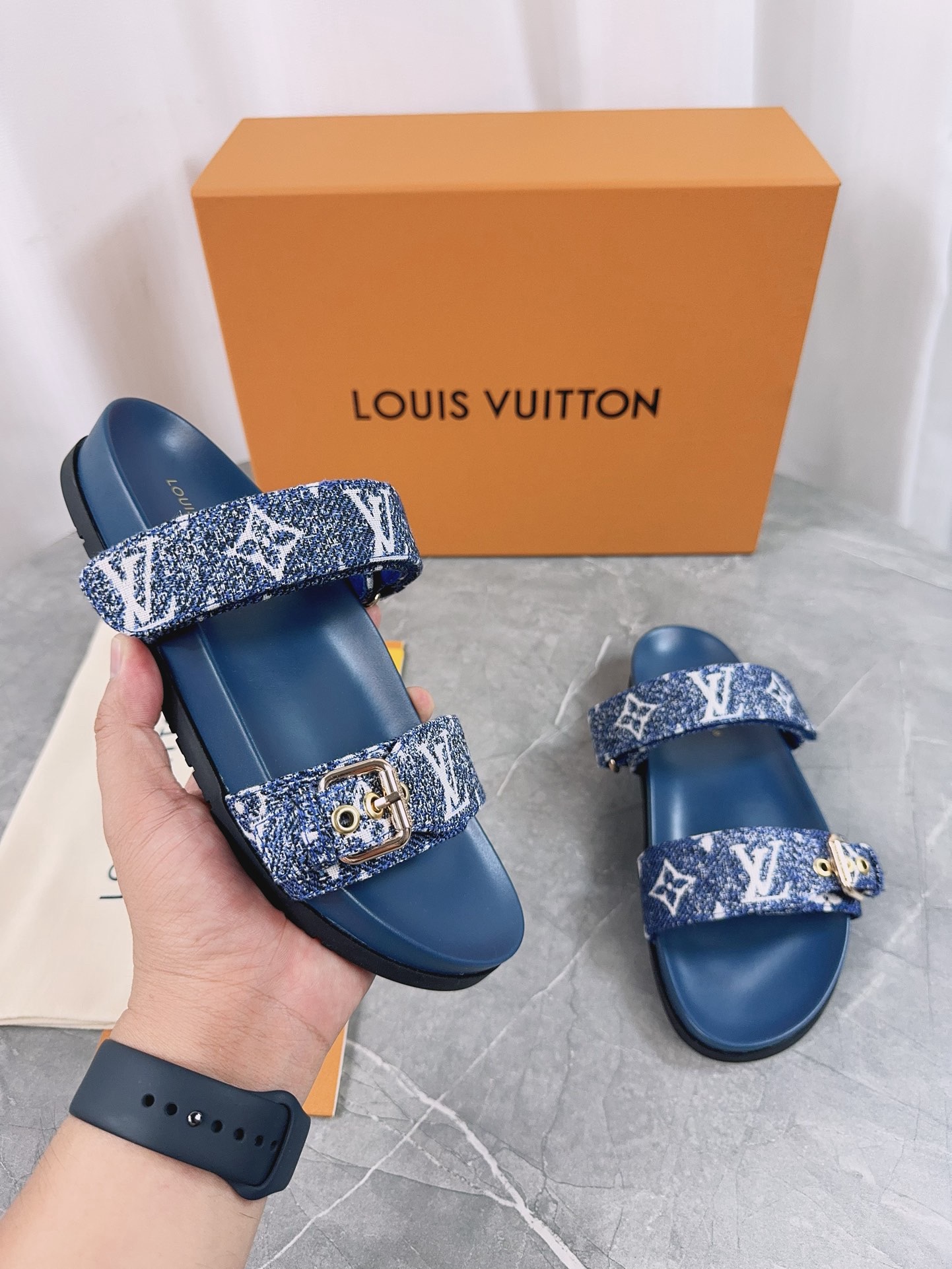 Louis Vuitton Pool Pillow Flat Comfort Slippers Size 36-46