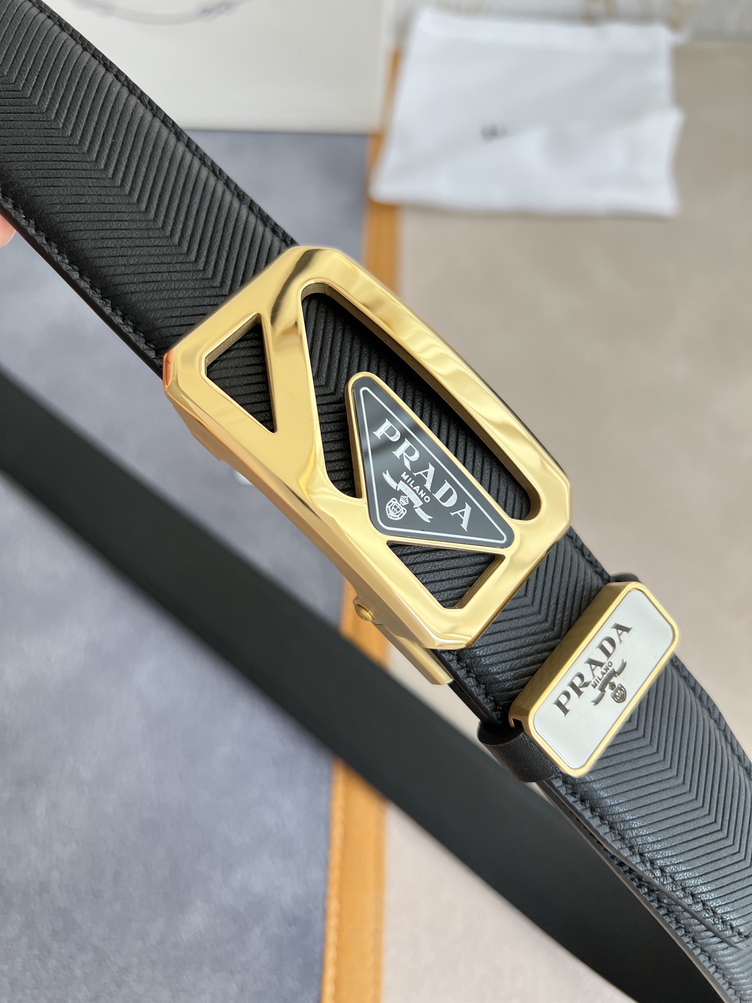 Prada Men Belt Width 3.5cm