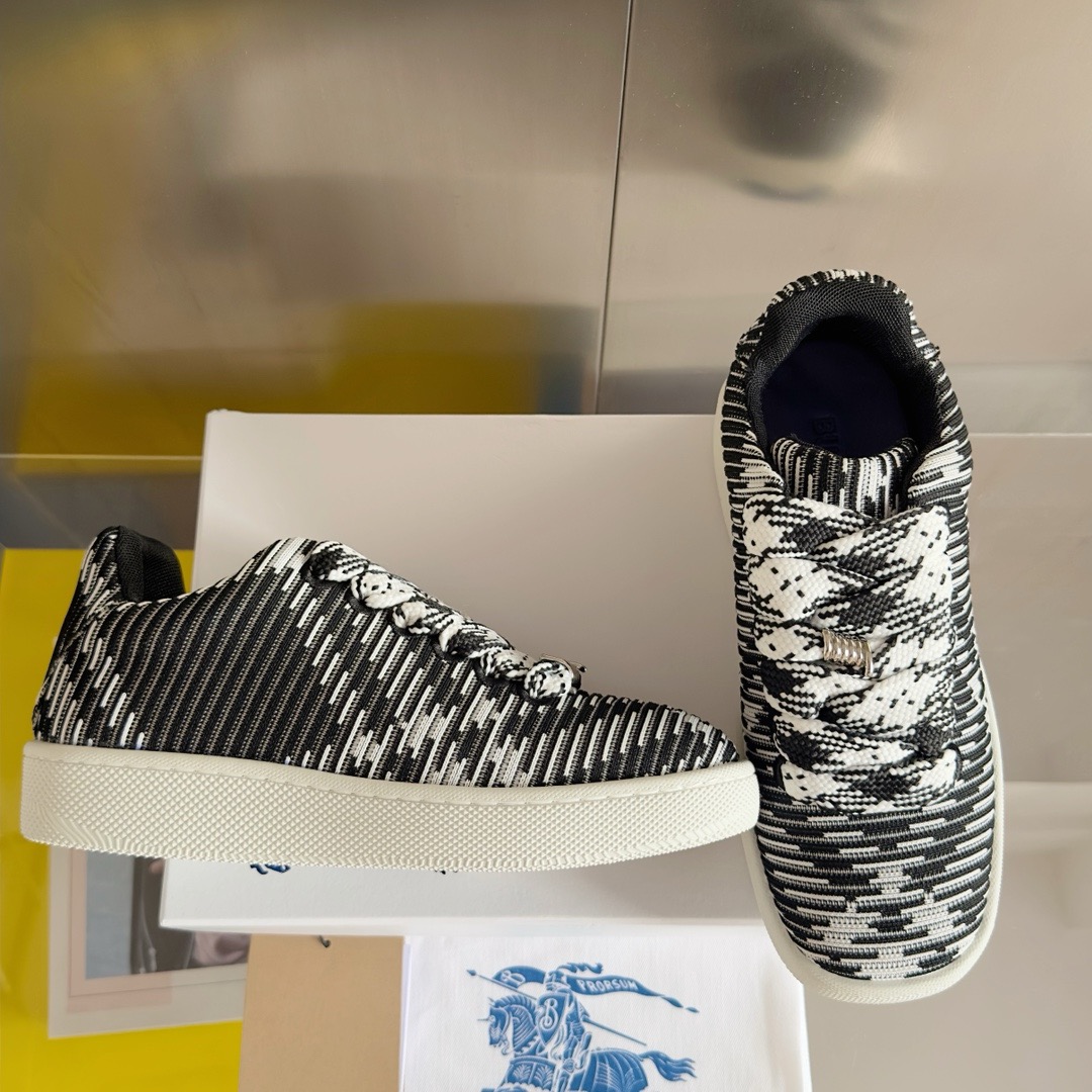Burberry 2024 New Check Knit Box Sneaker Size 36-45