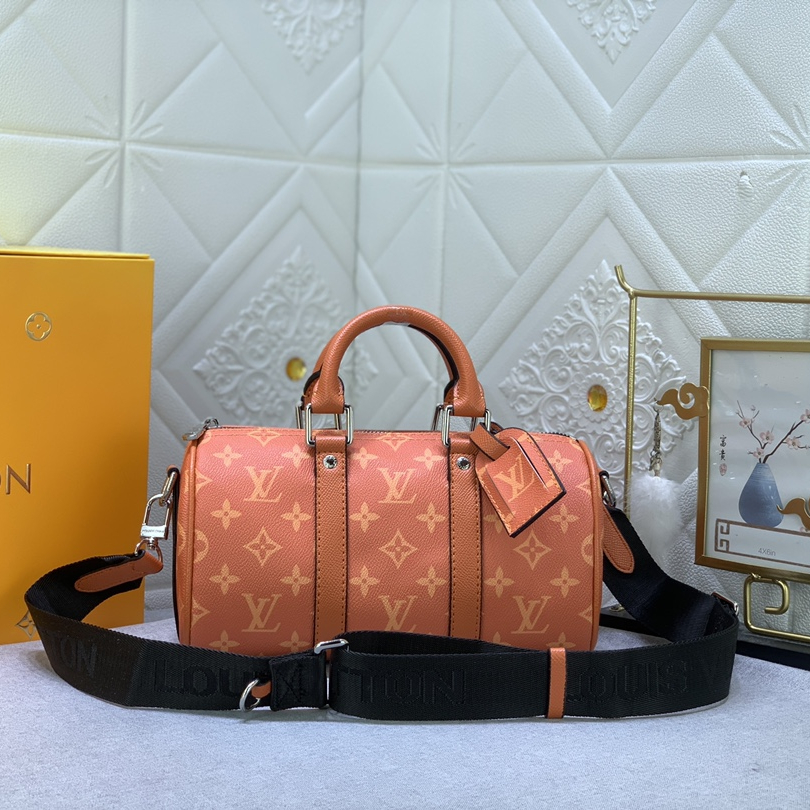 Louis Vuitton Monogram Eclipse Reverse Keepall 25 Travel Bags Size 25*15*11cm