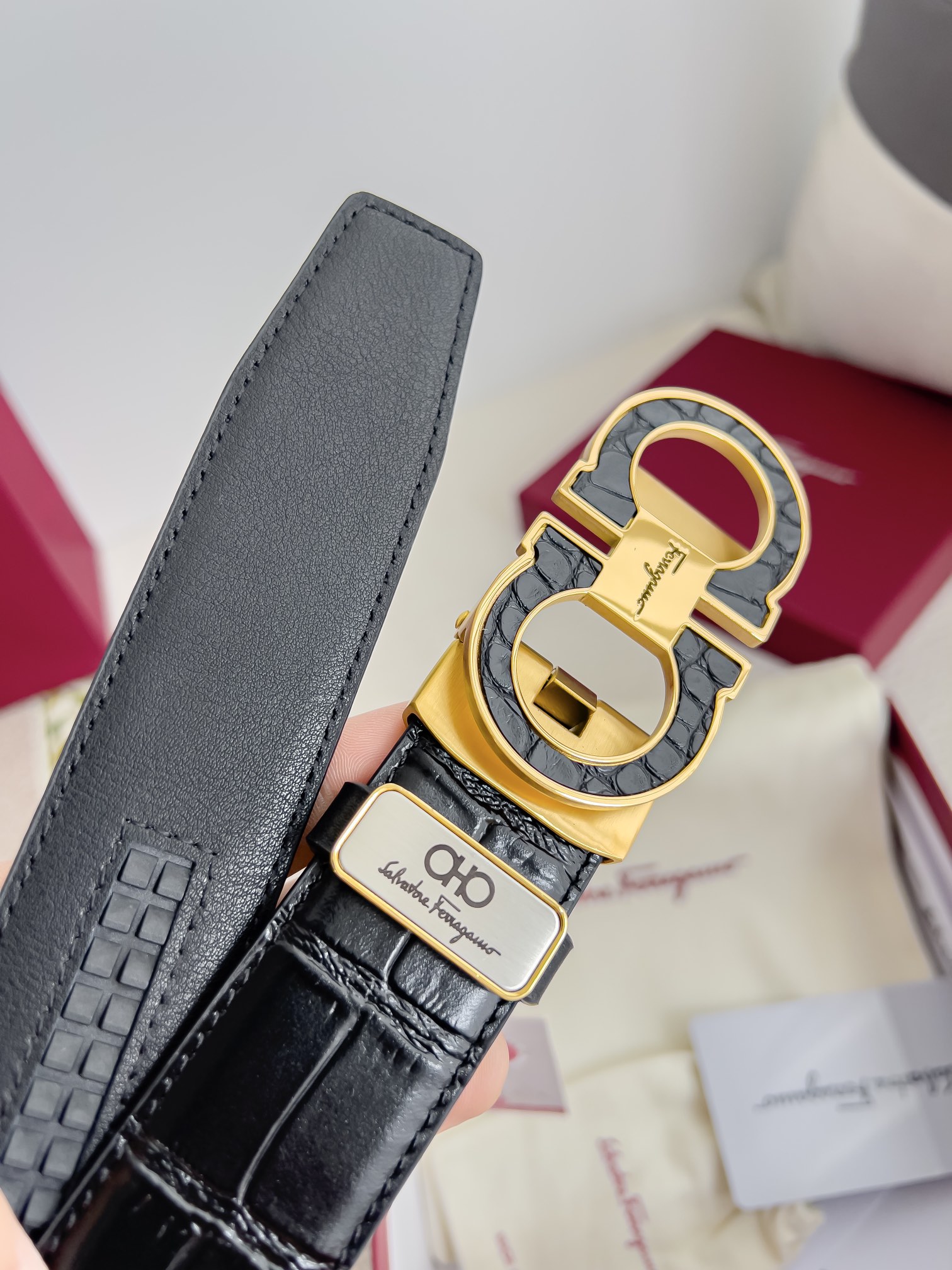 Ferragamo Men Belt Width 3.5cm