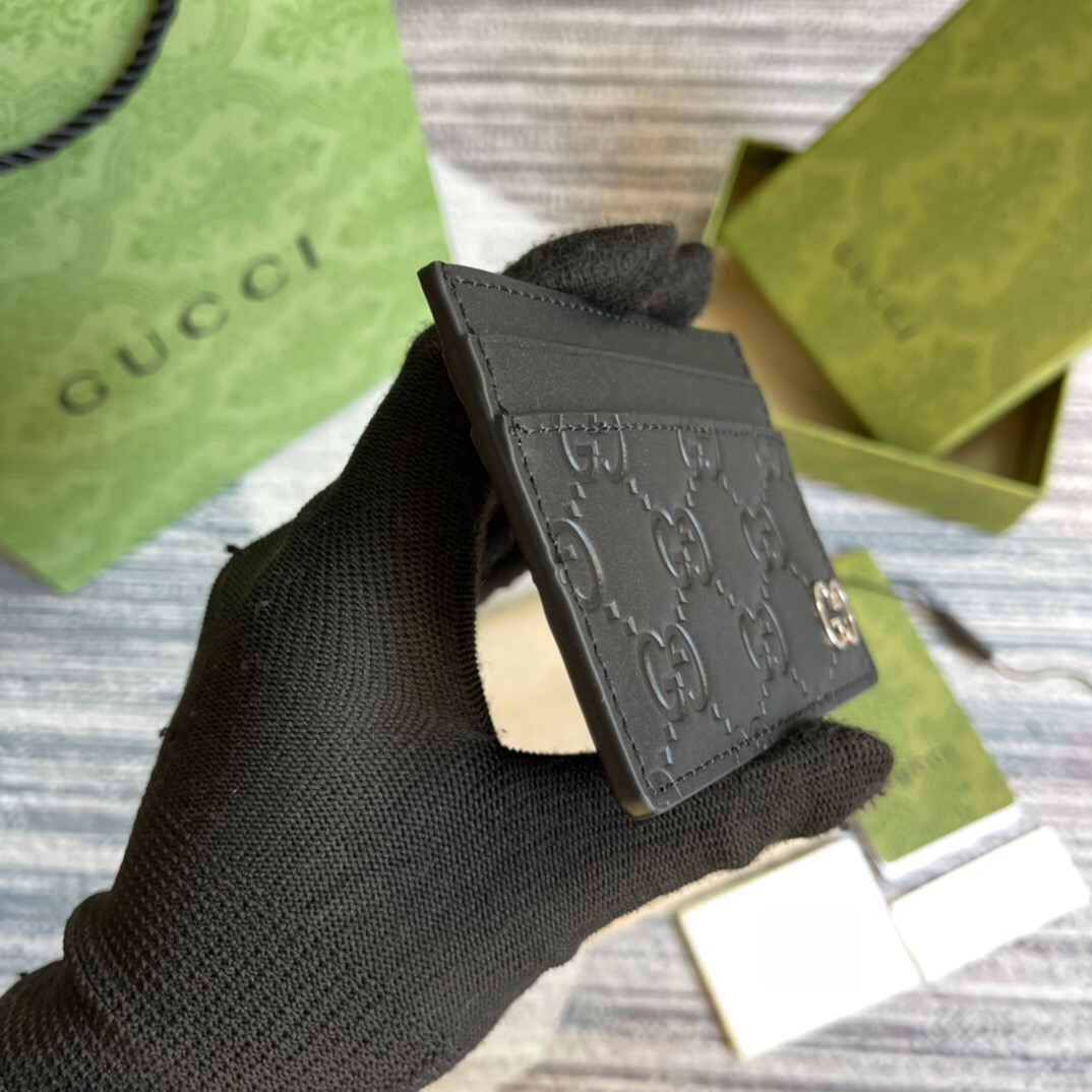 Gucci GG Gucci Signature card case Size 10*7cm Style: 473927