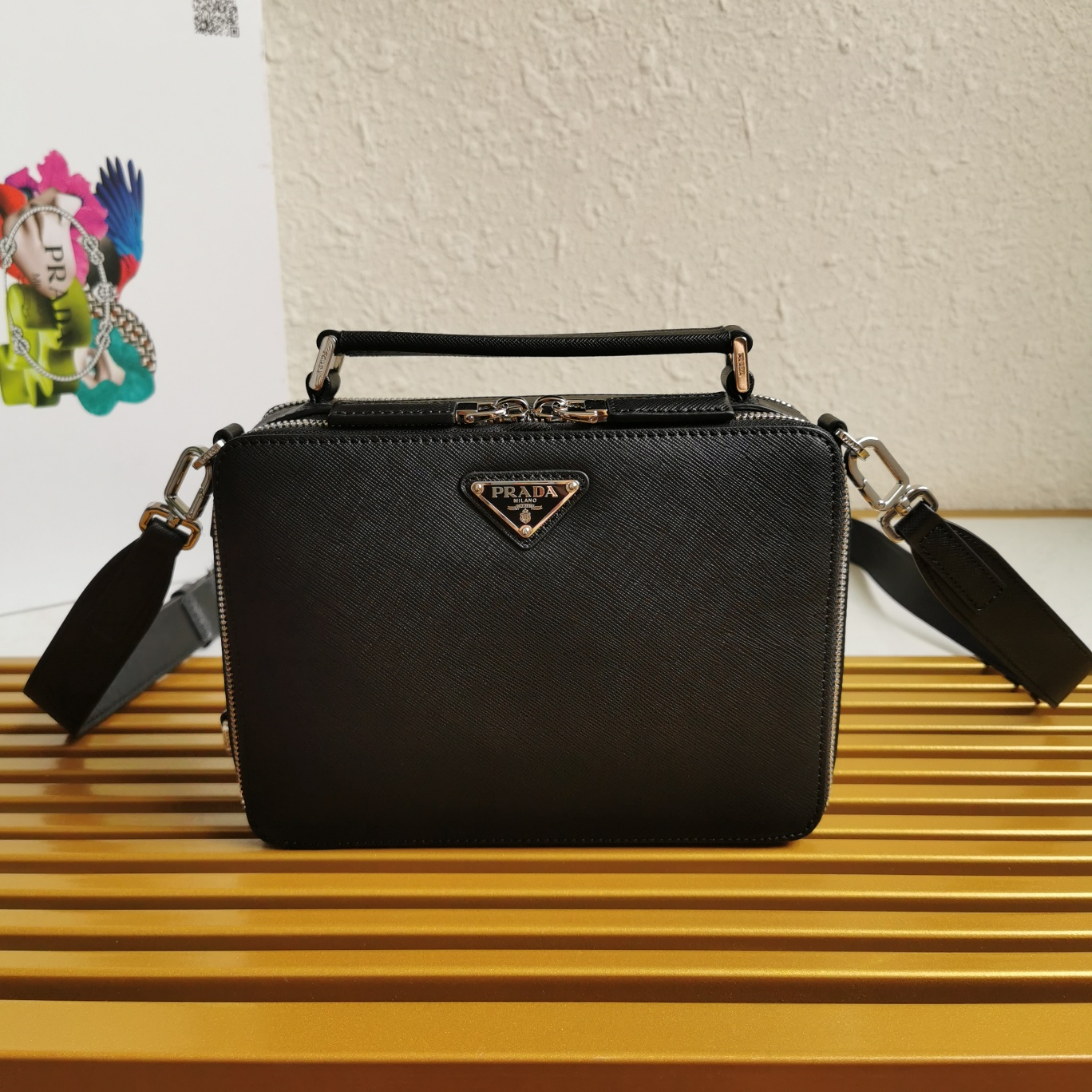 Prada 2VH069 Brique Leather Bags for Men Size 22*16*6cm