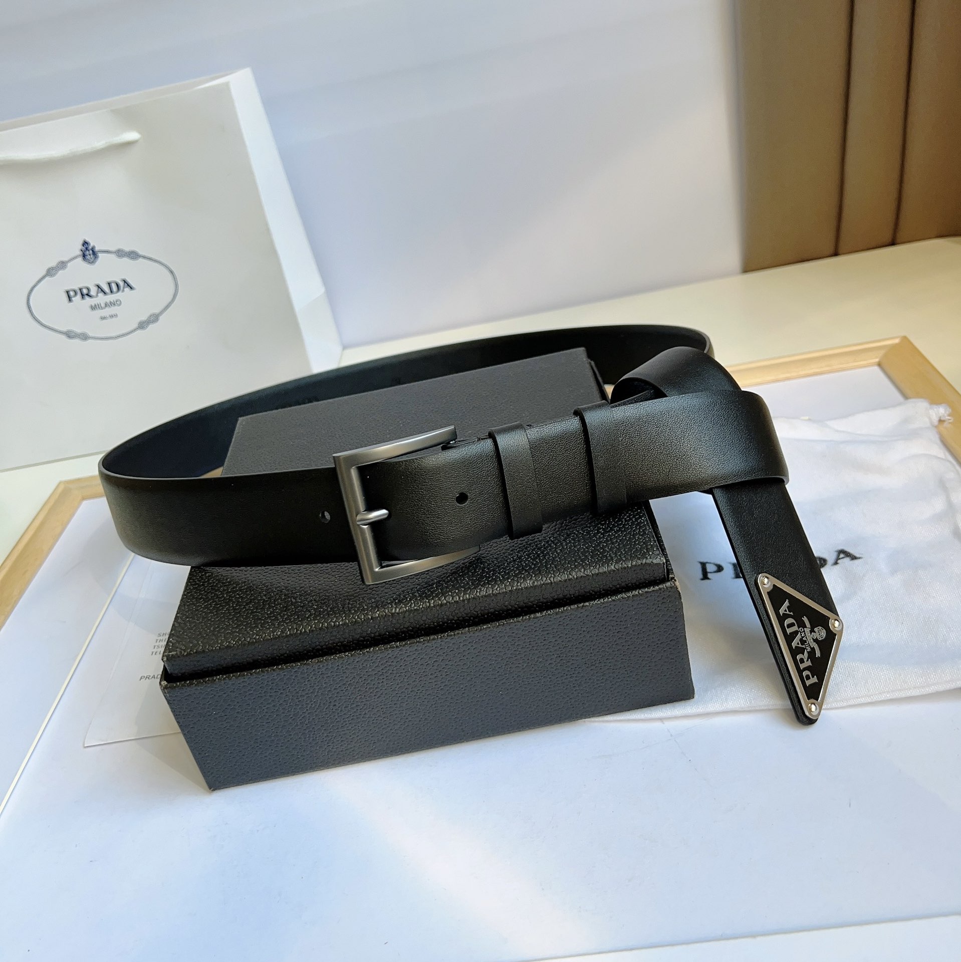 Prada Men Belt Width 3.5cm
