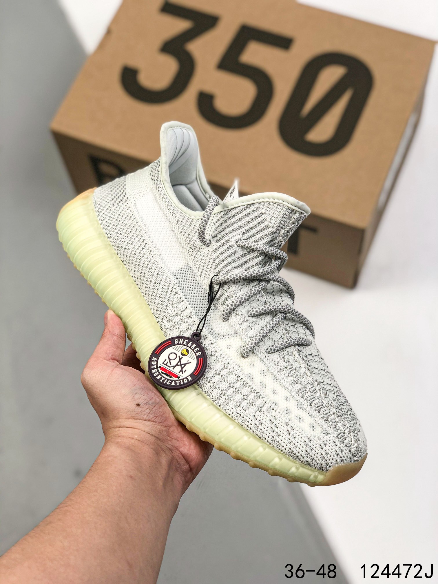 Yeezy 350 Boost 350 V2 Mens/Women Sneakers Shoes Light Grey 36 - 45