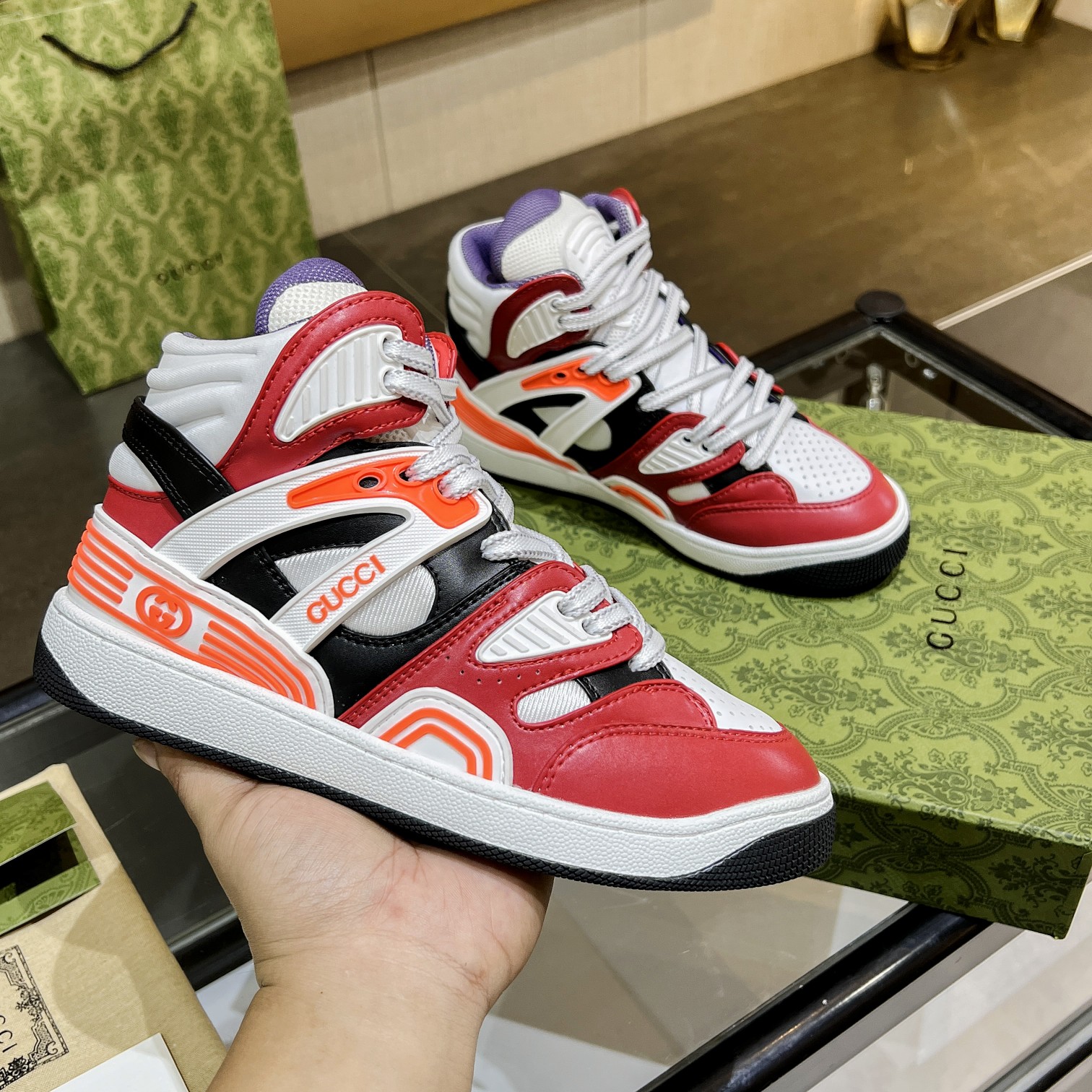 Gucci Basket Sneaker Size 36-45 6-Color