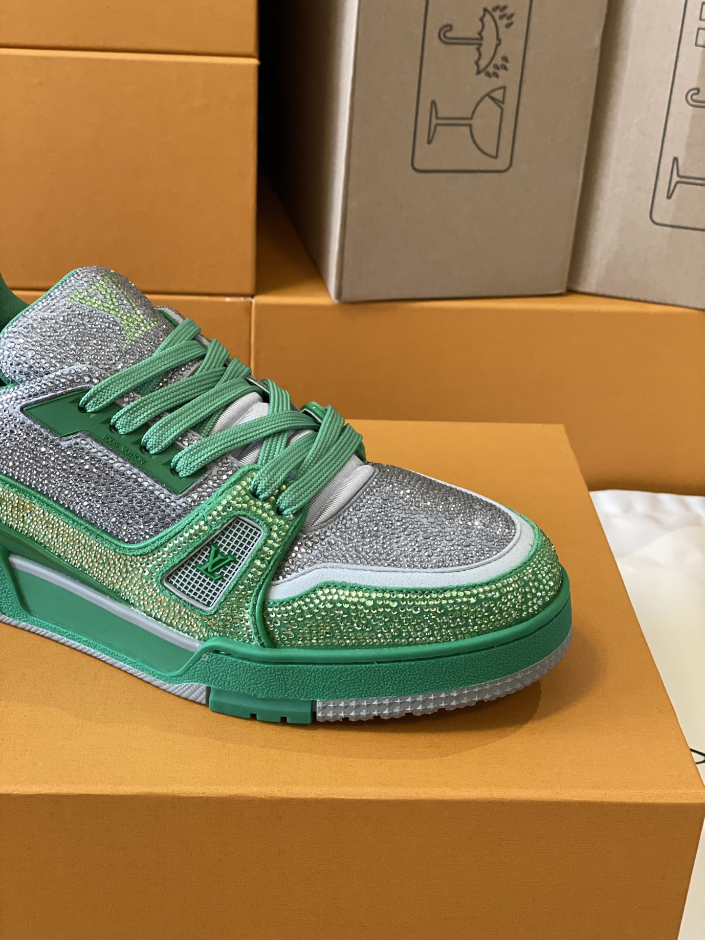 Louis Vuitton LV Trainer Diamond Sneaker Size 36-46