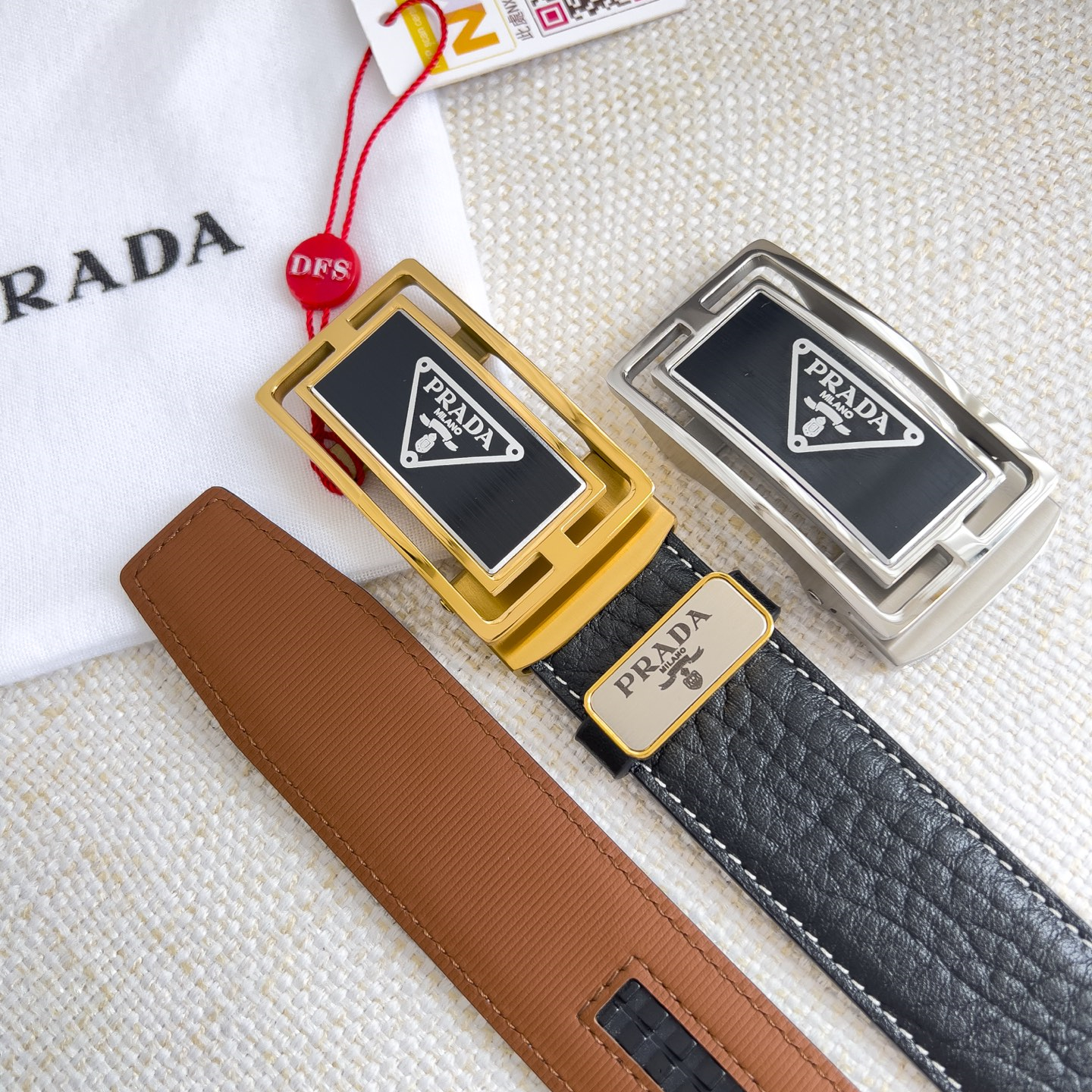 Prada Men Belt Width 3.5cm
