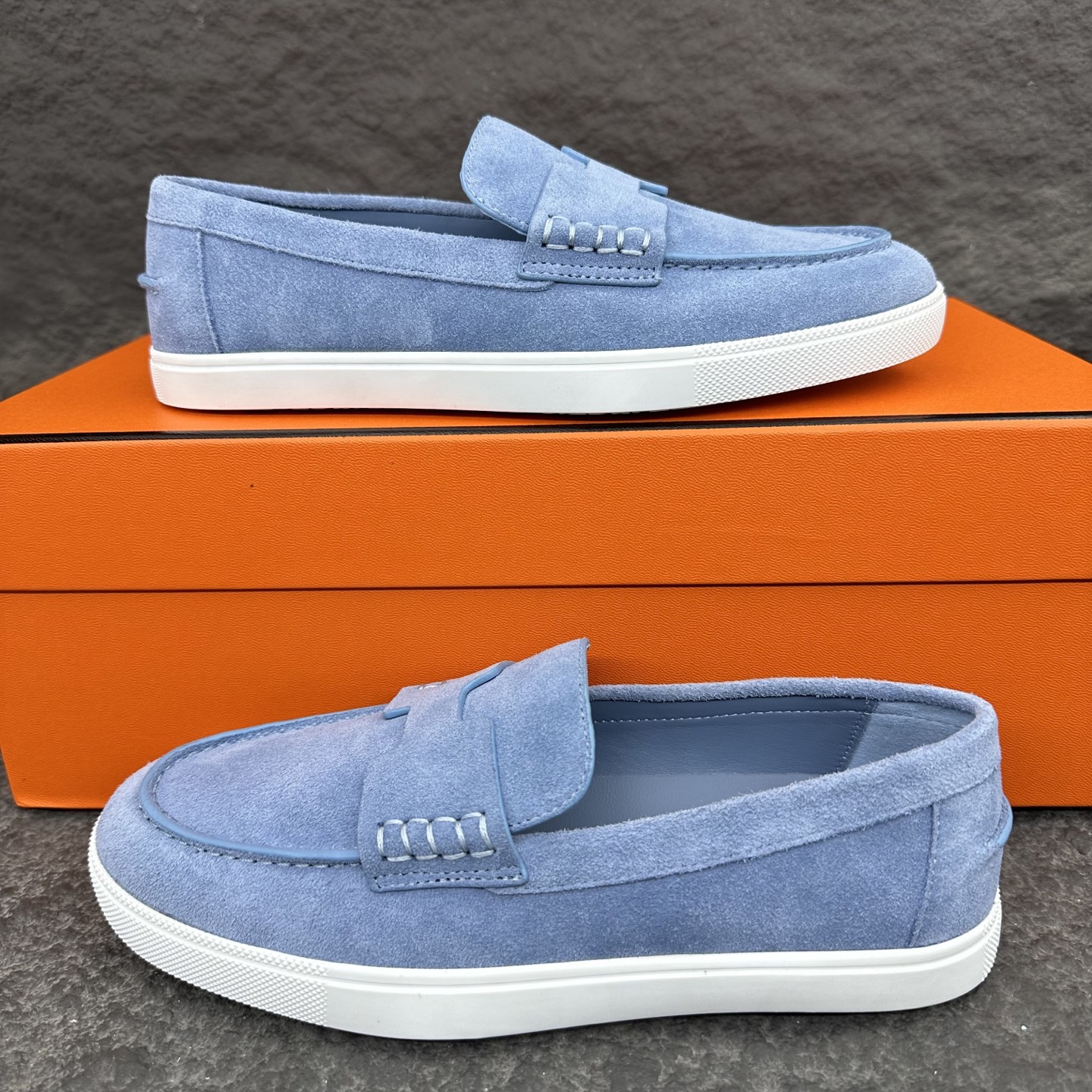 Hermes Job Unisex Loafers Size 35-46