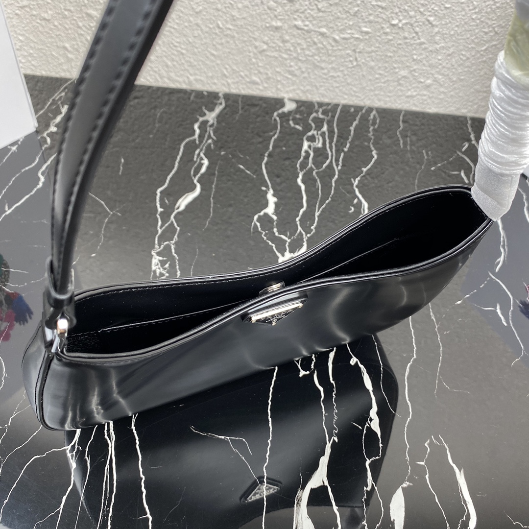 Prada 1BC499 Cleo Brushed Leather Shoulder Bags Size 27*22*6cm