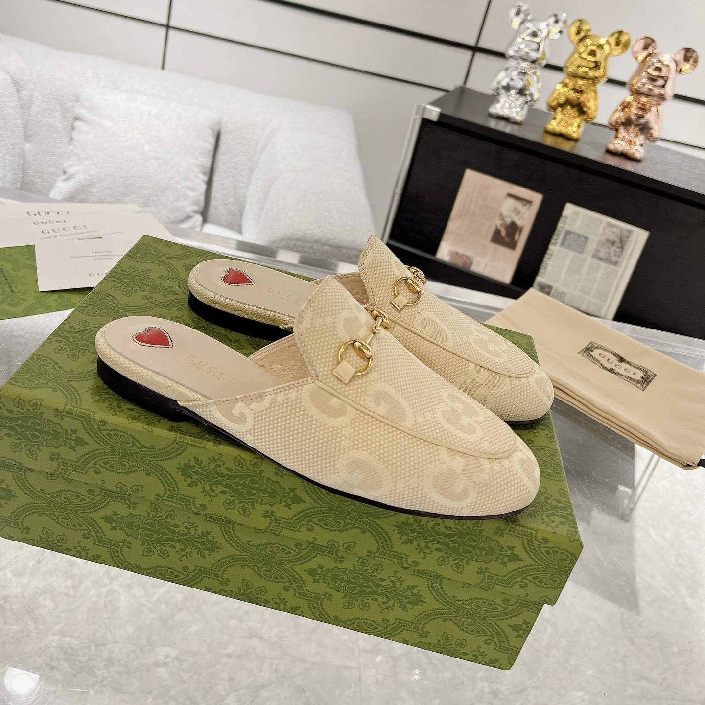 Gucci Princetown GG Slippers Size 35-41