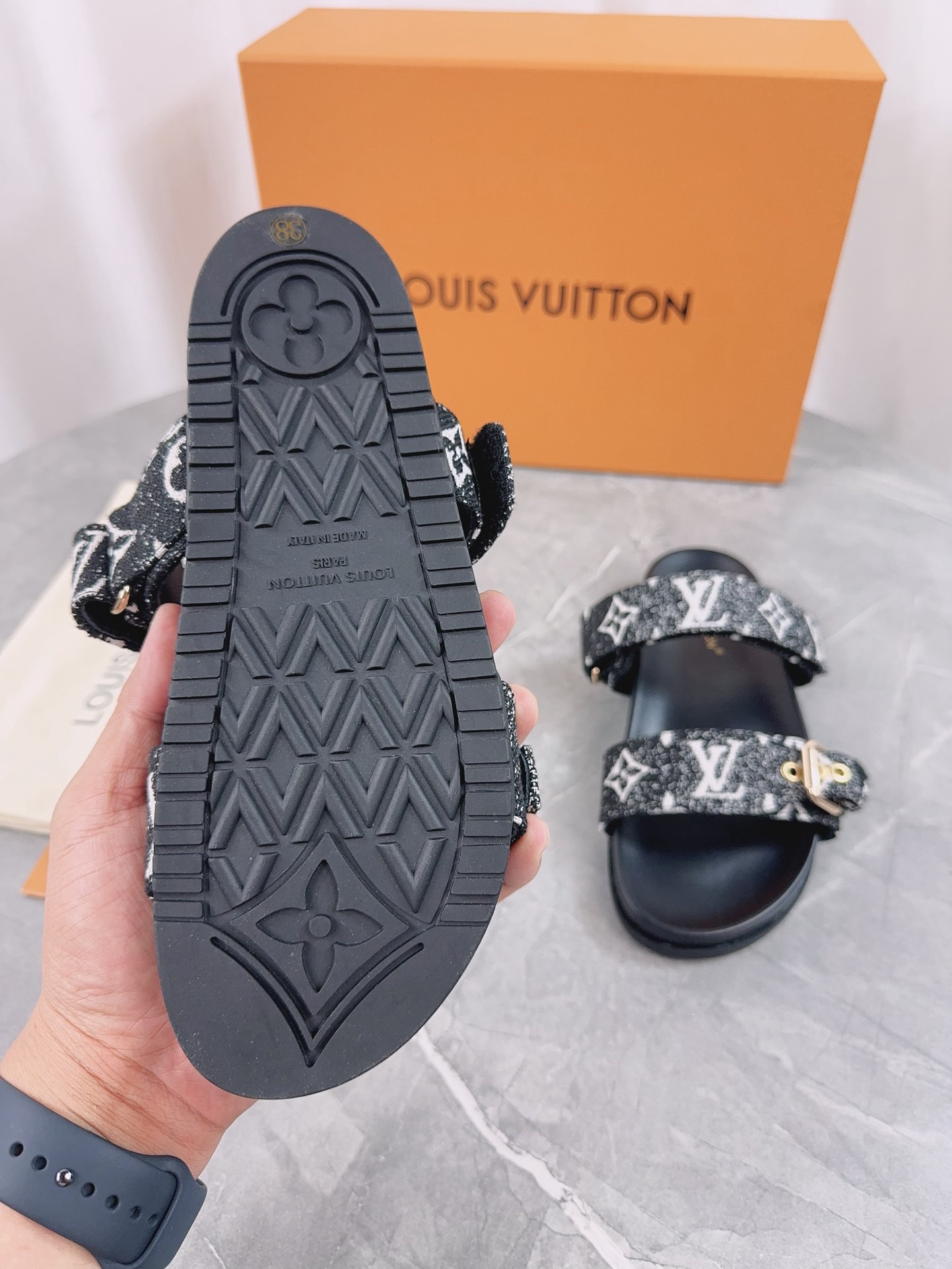 Louis Vuitton Pool Pillow Flat Comfort Slippers Size 36-46