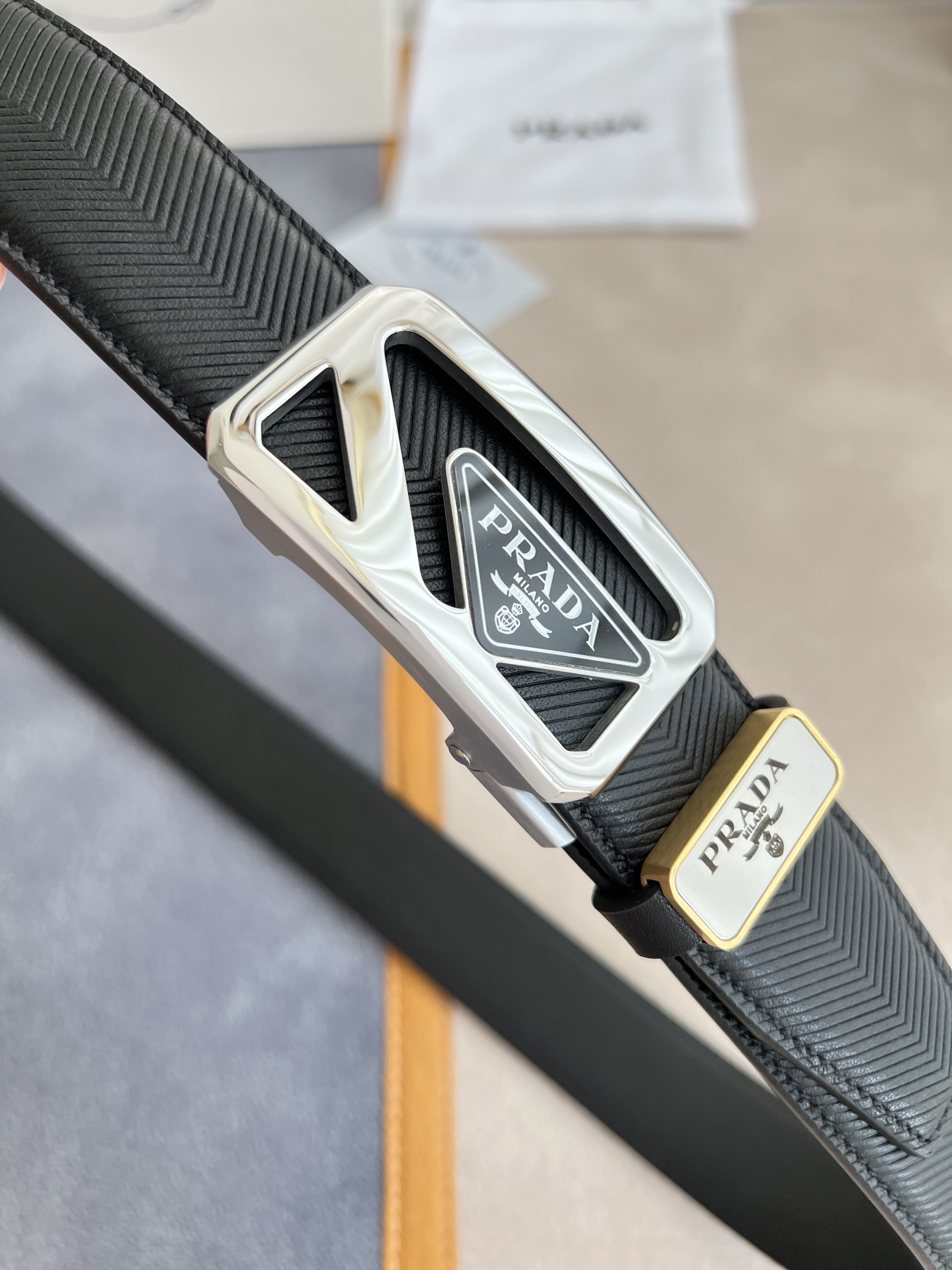 Prada Men Belt Width 3.5cm