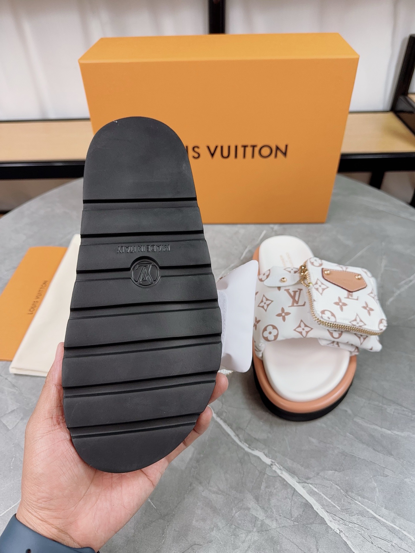 Louis Vuitton Pool Pillow Flat Comfort Slippers Size 36-46