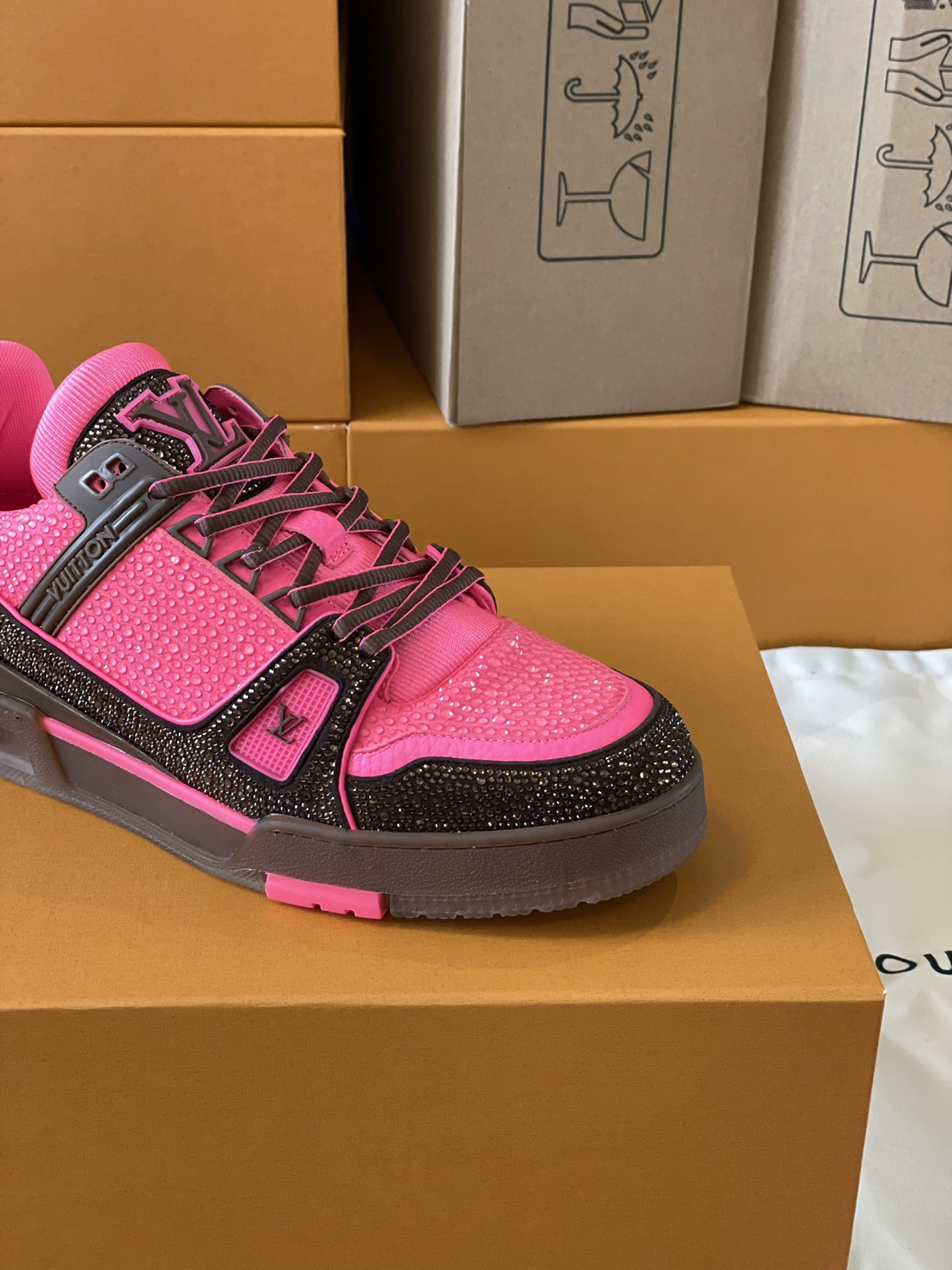 Louis Vuitton LV Trainer Diamond Sneaker Size 36-46