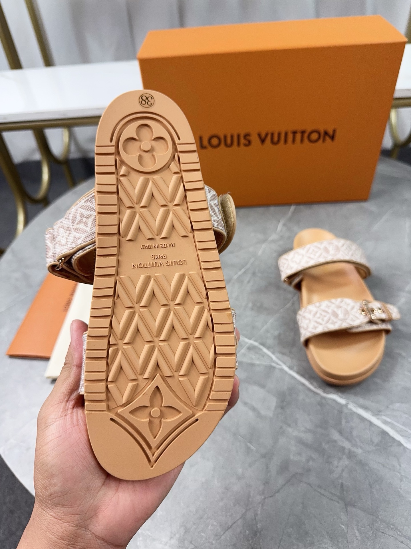 Louis Vuitton Pool Pillow Flat Comfort Slippers Size 36-46