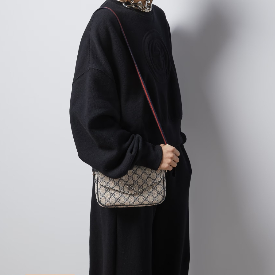 Gucci Ophidia Shoulder Bags 13*22*4cm